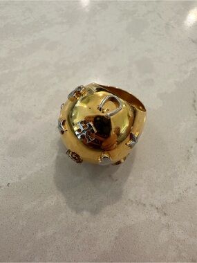 Tory Burch Gold-Tone Dome - “Bubble Luck” Ring